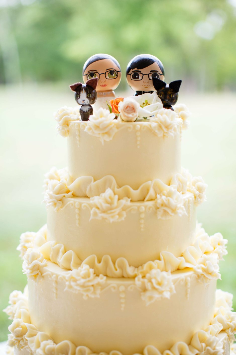 Свадебный торт с маками