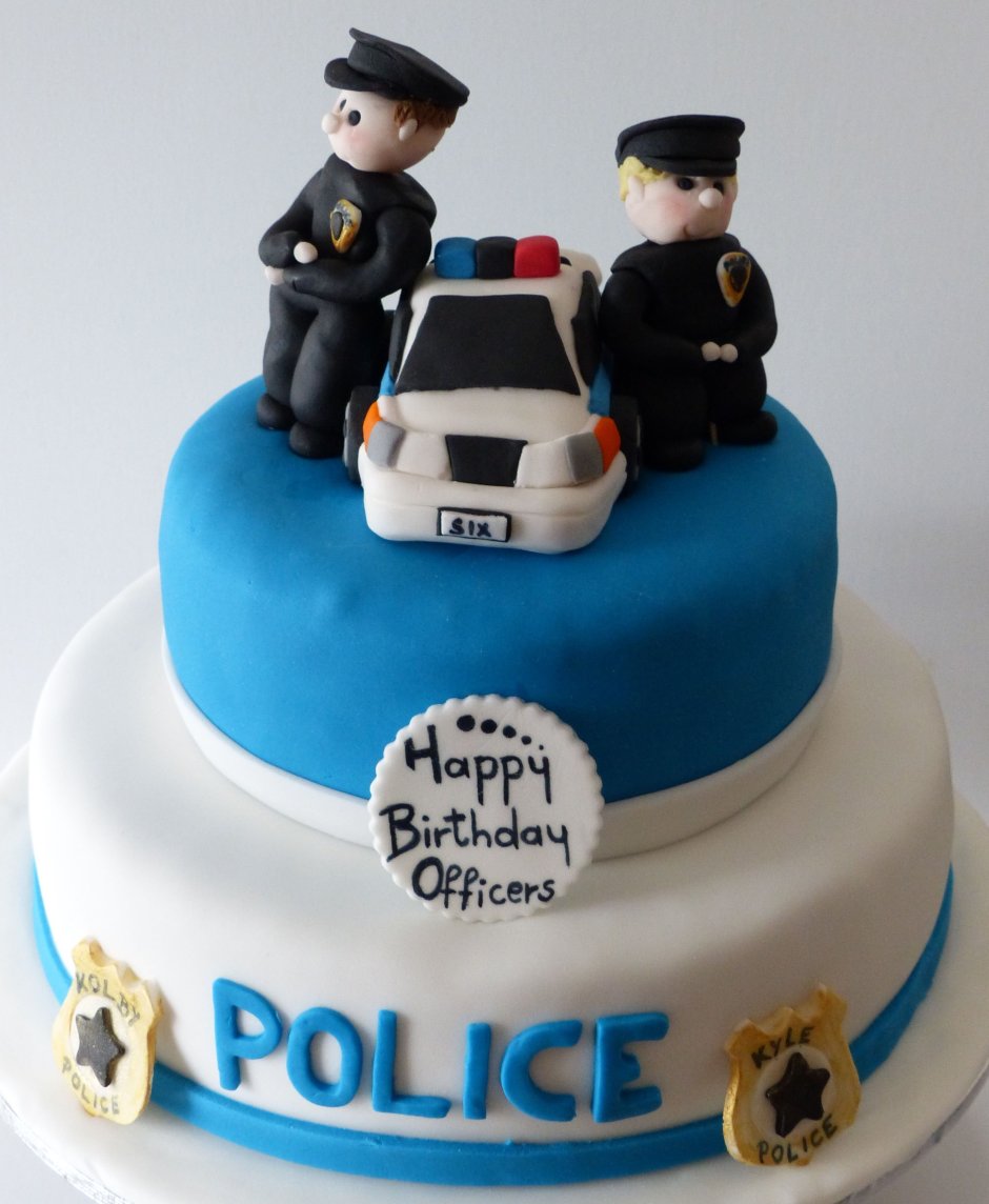 Торт в стиле полиции