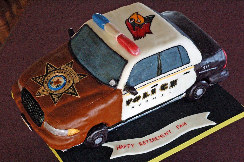 Торт с лего машинами полиция