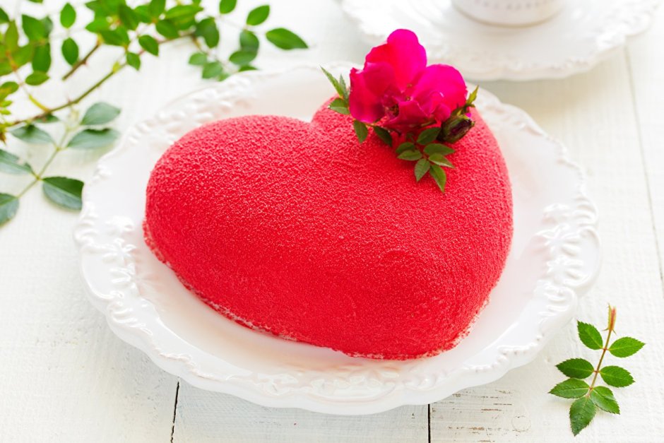 Красивые пирожные сердечки