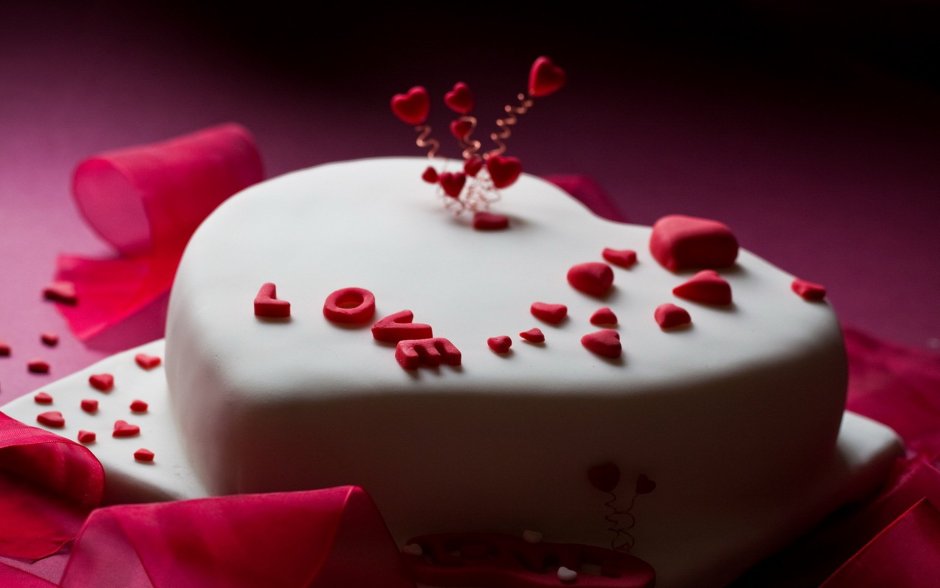 Украшение торта на день Святого Валентина