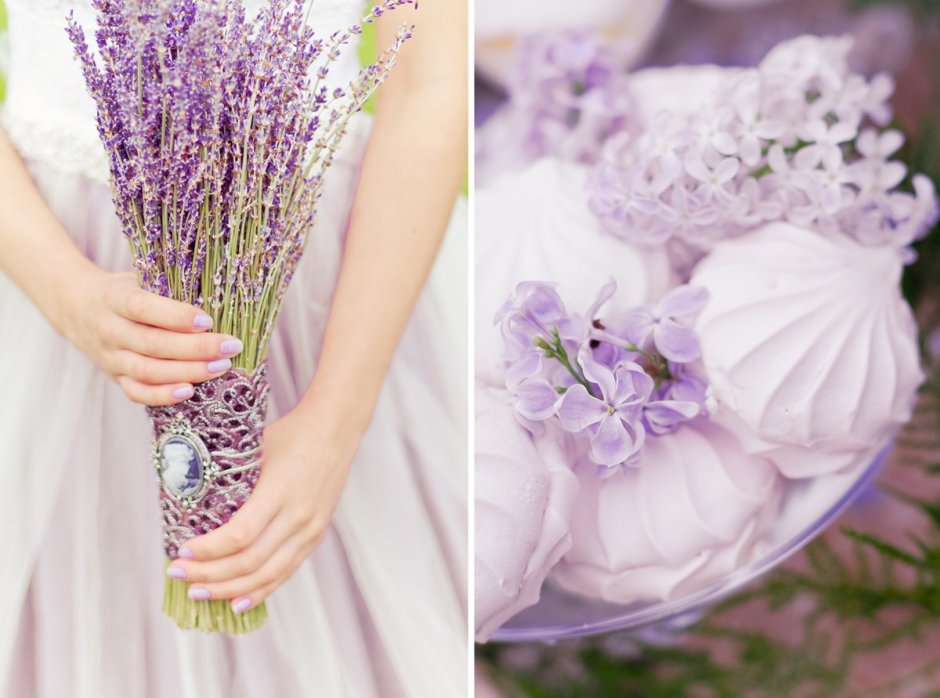 Свадебное платье белое с фиолетовым