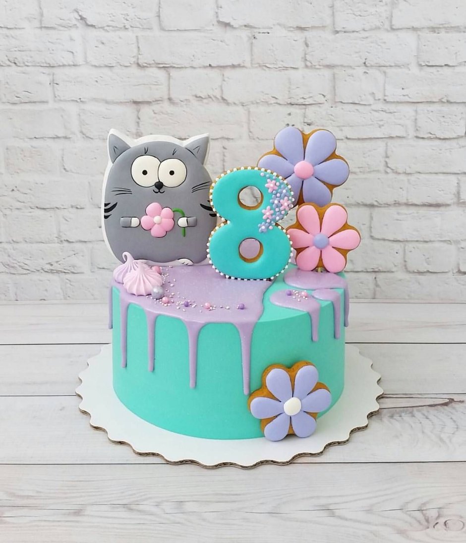 Печенье на торт 3 кота