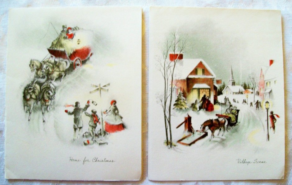 Европейские новогодние открытки