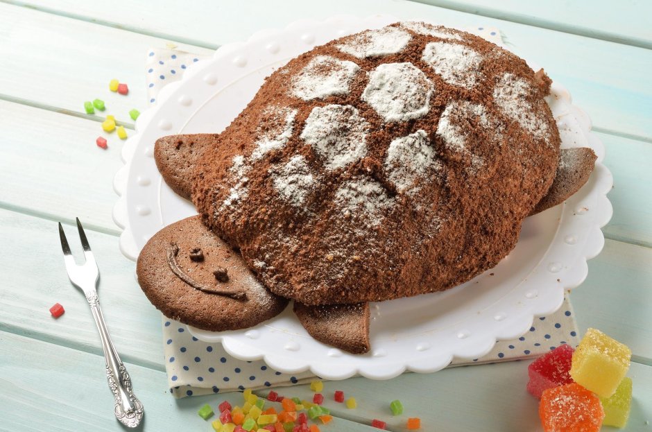 Стильный торт черепаха
