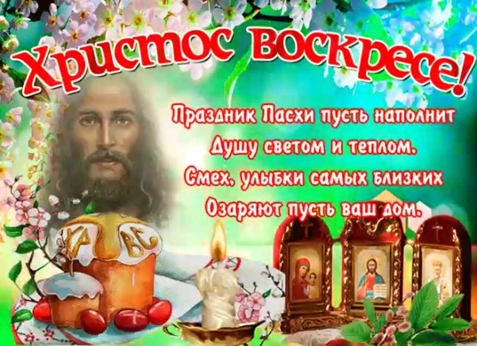 Христос Воскресе Пасха поздравление
