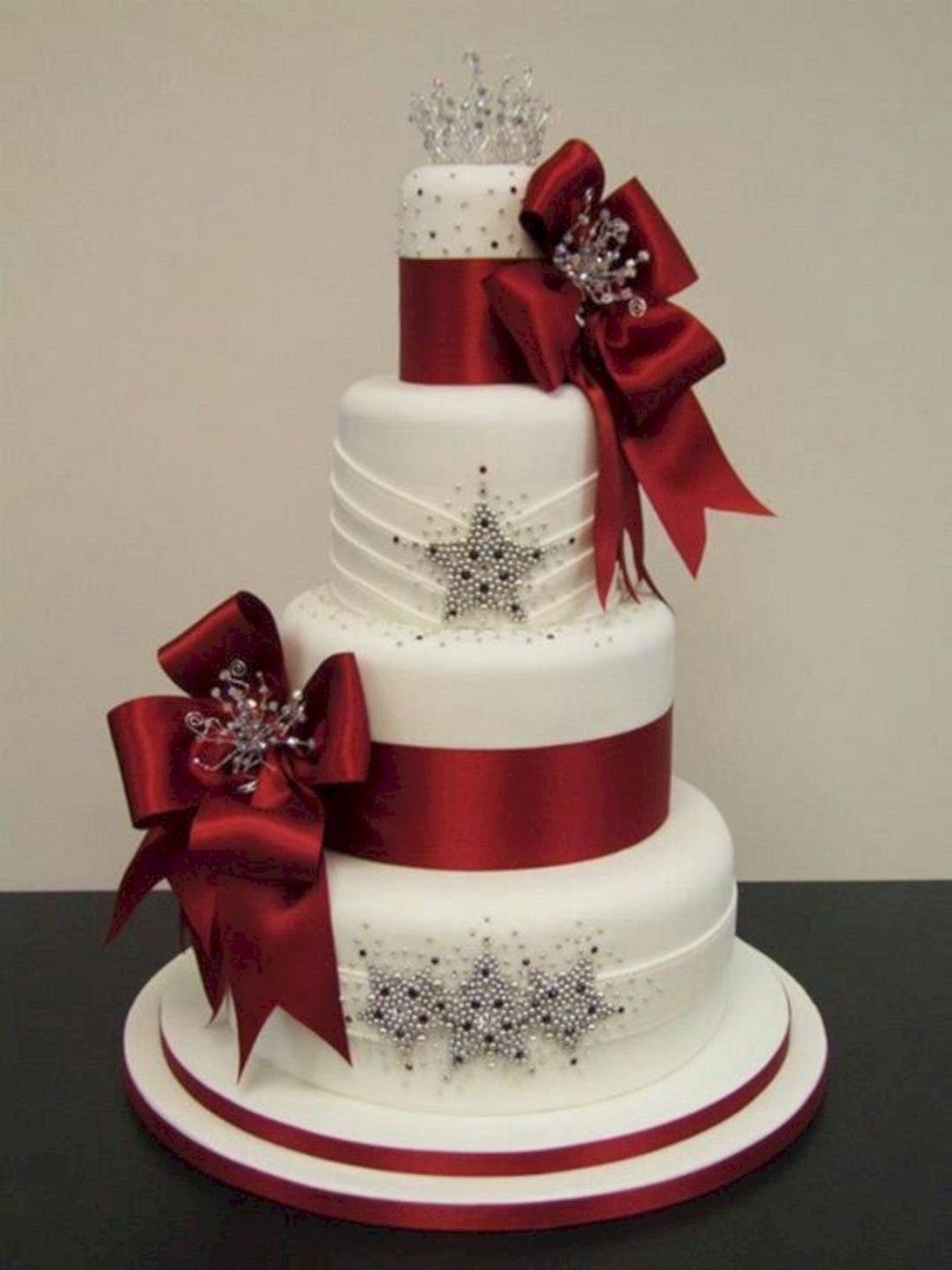 Новогодний свадебный торт