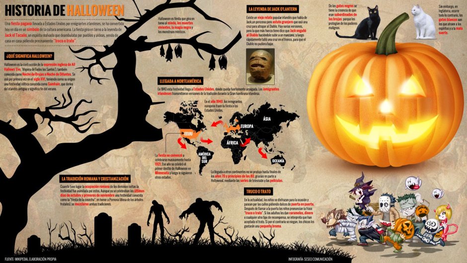 Плакат однотонный Хэллоуин