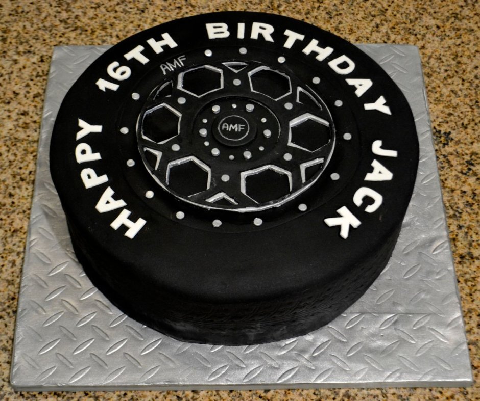 Торт для мужчины на день рождения в виде шины
