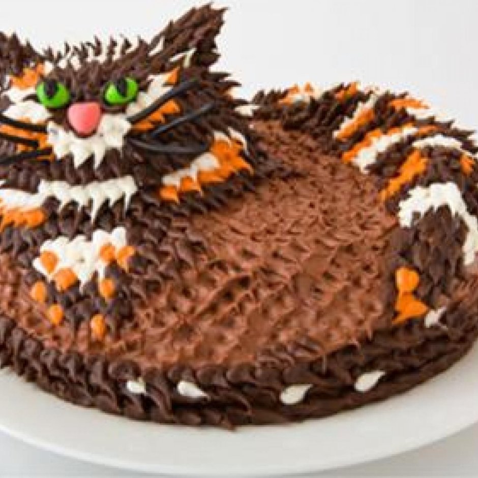 Шоколадный торт в виде кота