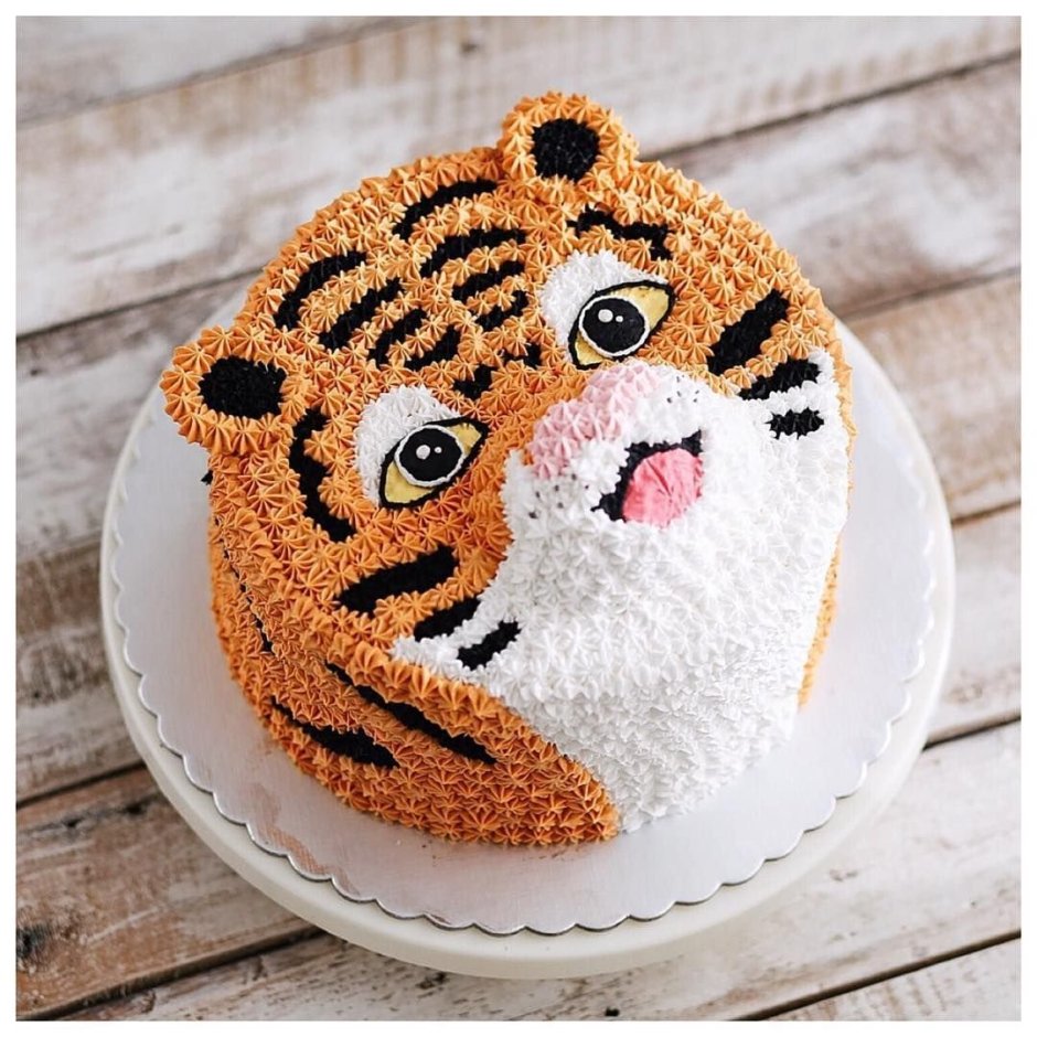 Торт с тигром детский