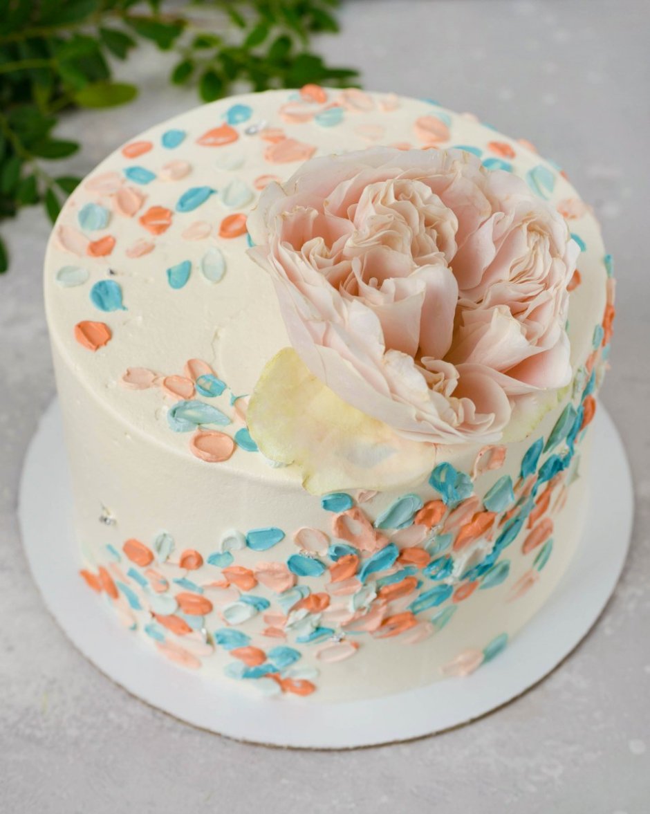 Цветы на торт бумажные