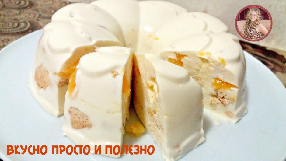 Торт снежок без выпечки с желатином