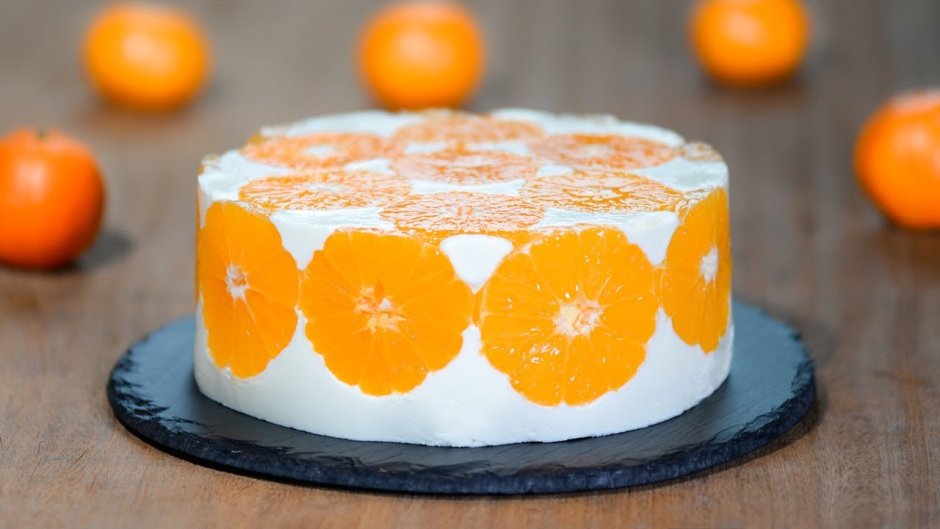 Торт апельсин манго маракуйя