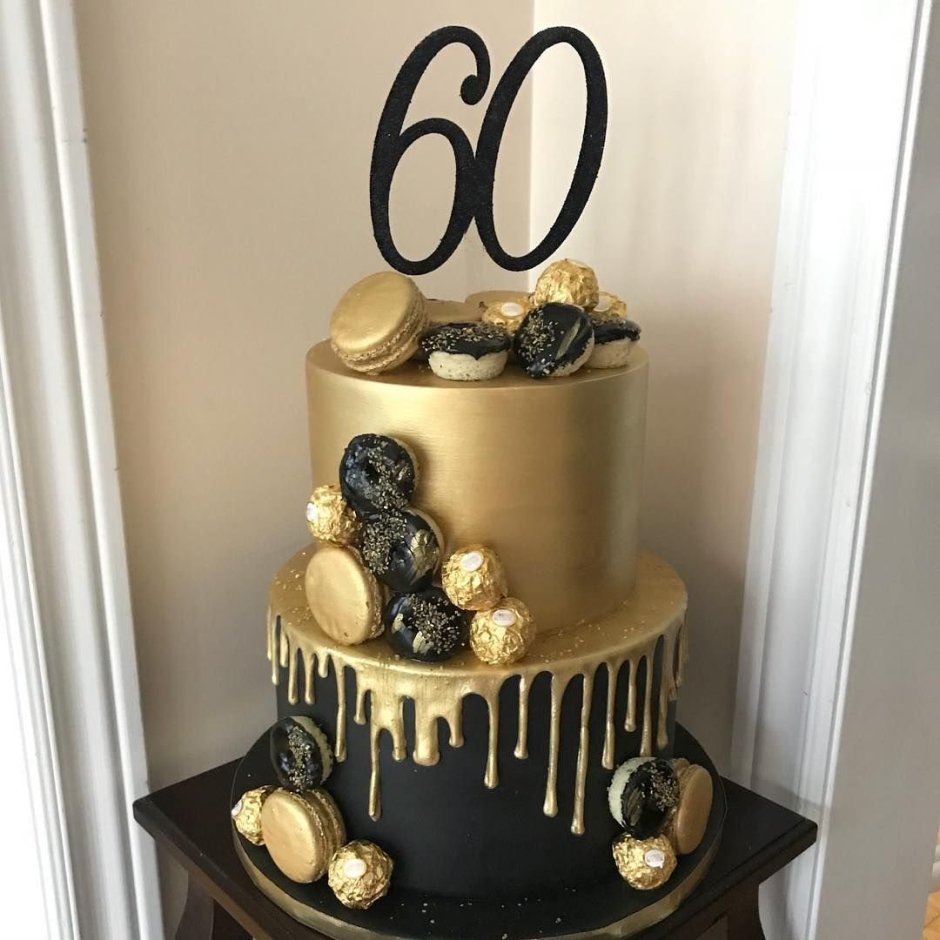 Декор торта на 60 лет мужчине