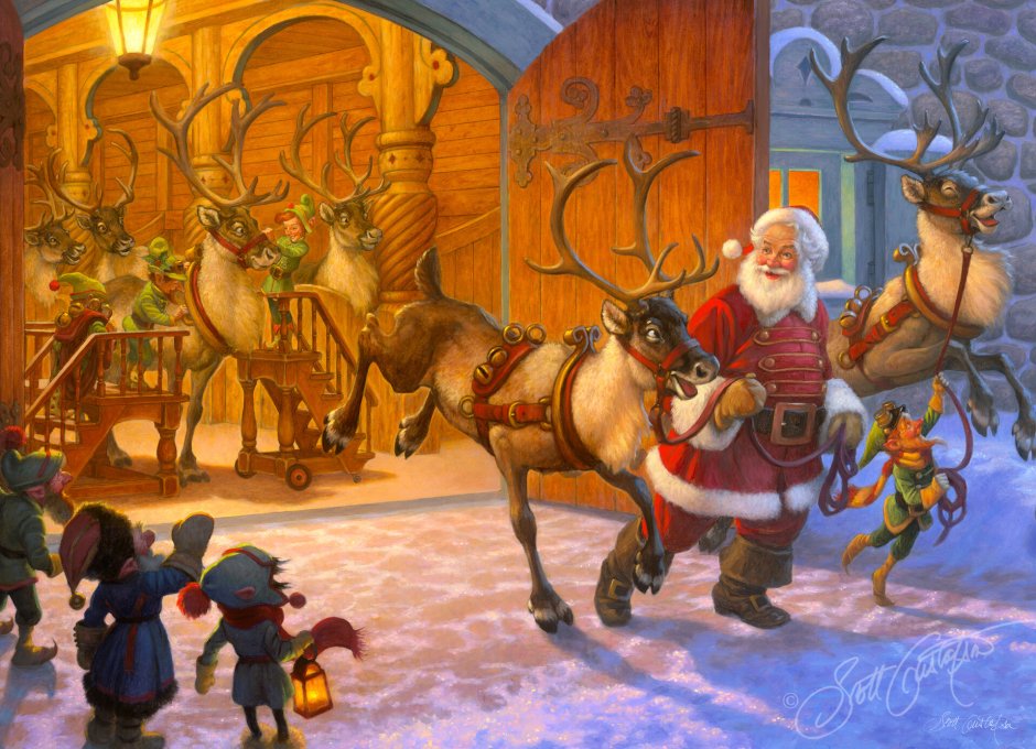 Скотт Густафсон иллюстрации Санта