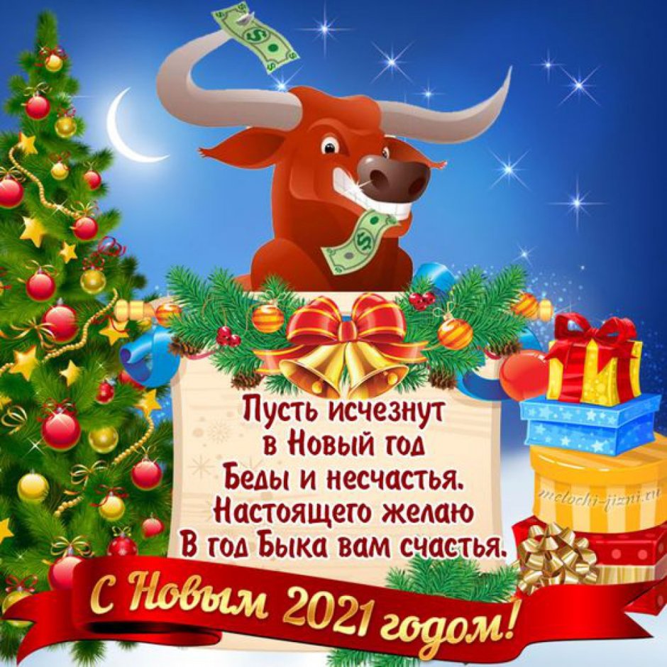 С новым годом 2021 быка