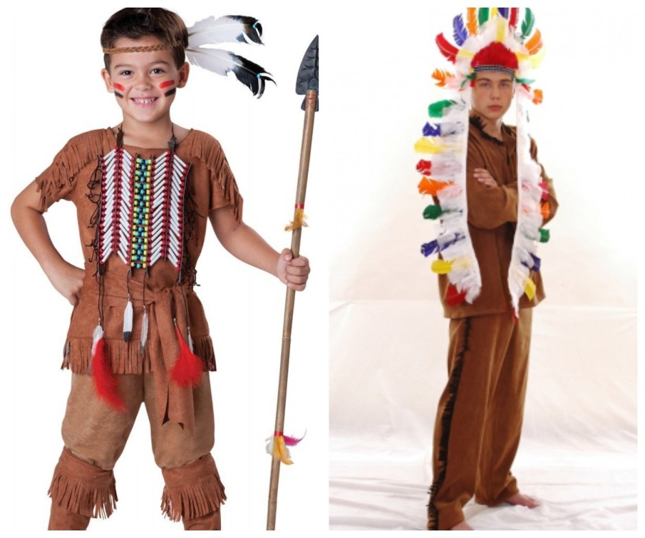 Новогодний костюм индейца для мальчика