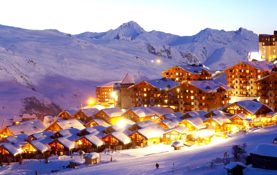 Альпы Франция горнолыжный курорт