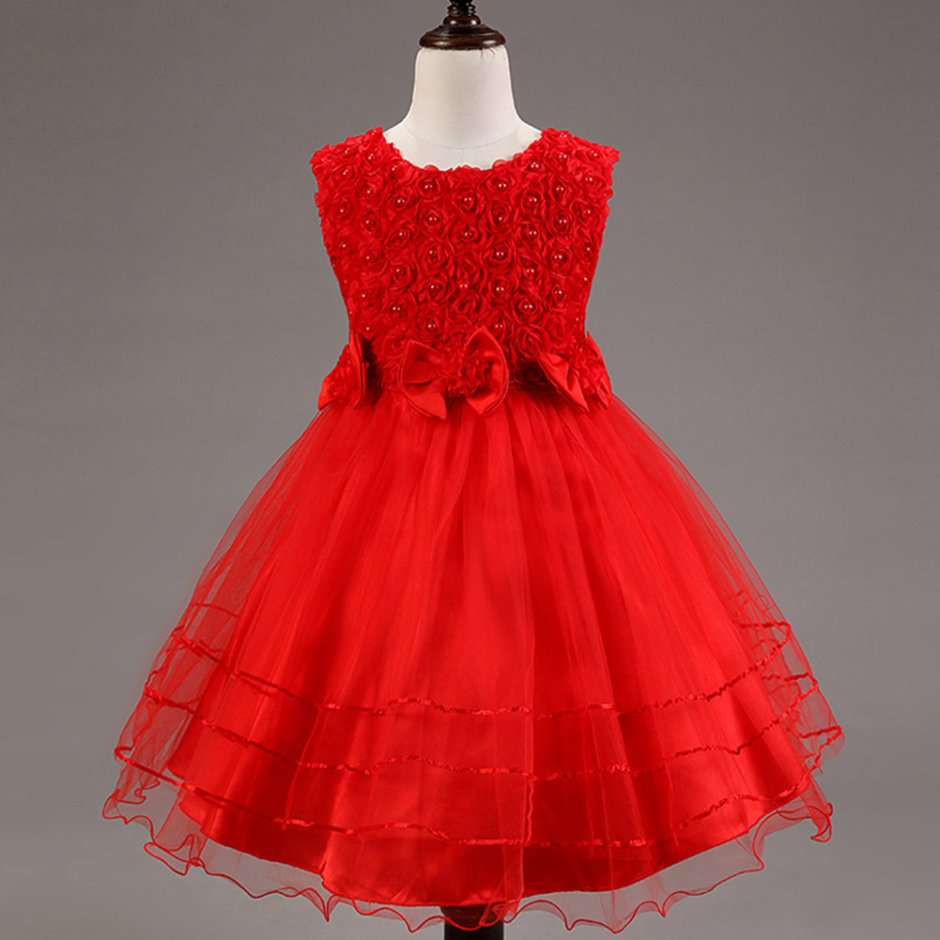 Красное платье для девочки 10 лет