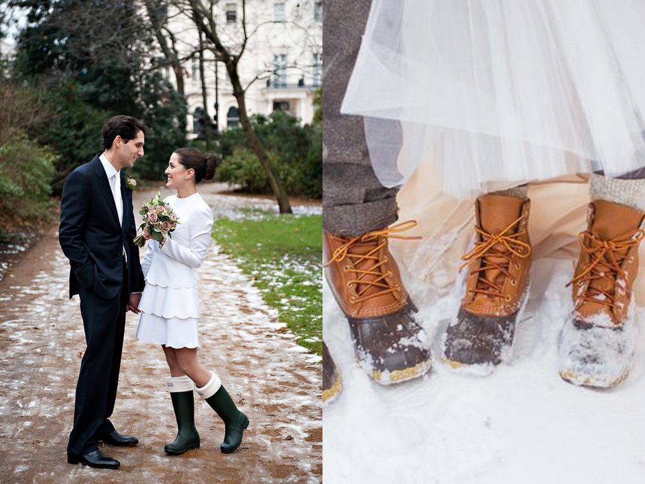 Свадьба зимой обувь невесты