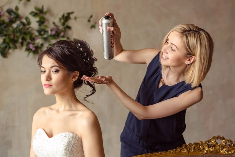 Свадебный макияж прическа парикмахер