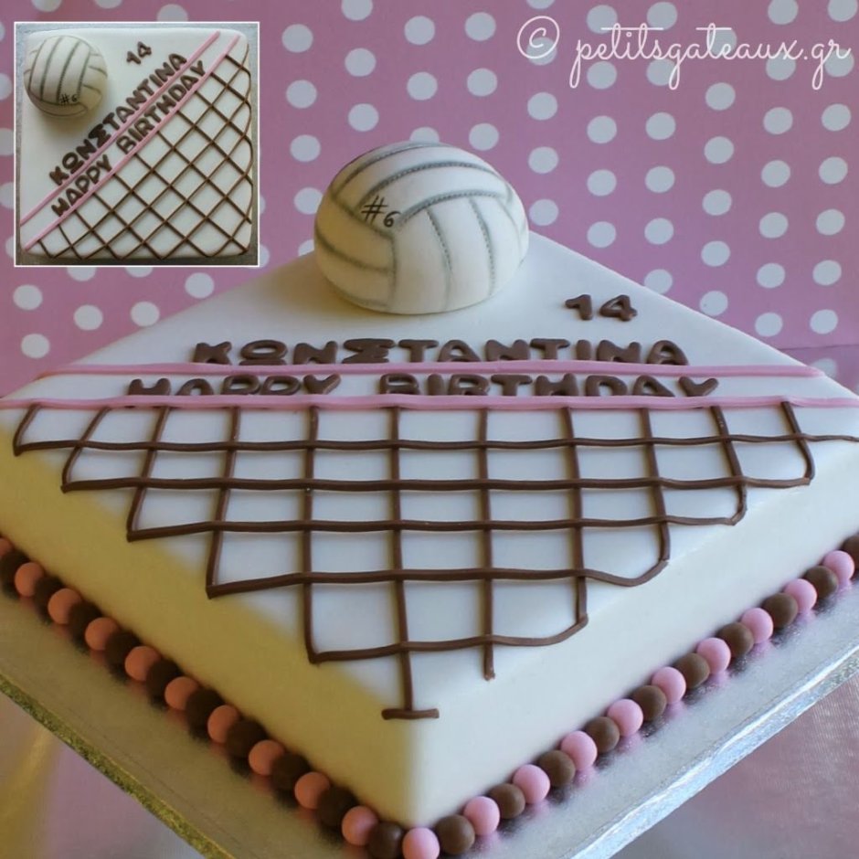 Торт в волейбольном стиле