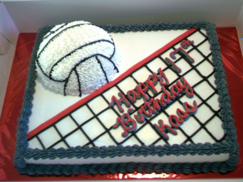 Торт с волейбольной тематикой