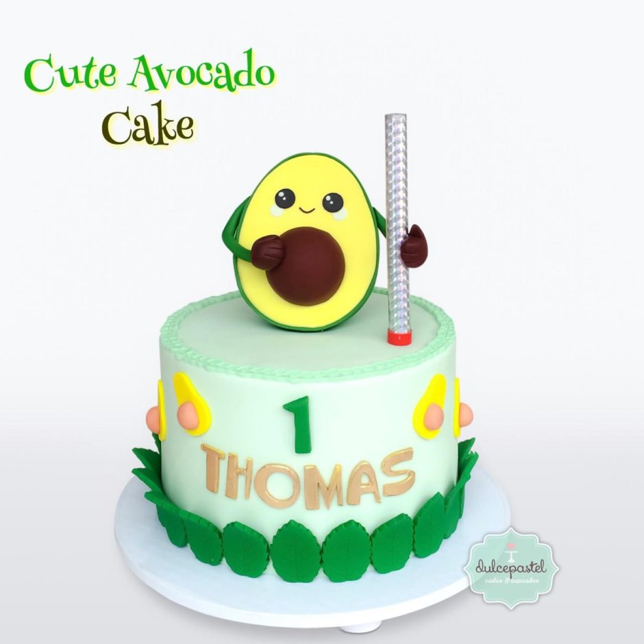 Торт в стиле авокадо на день рождения девочке