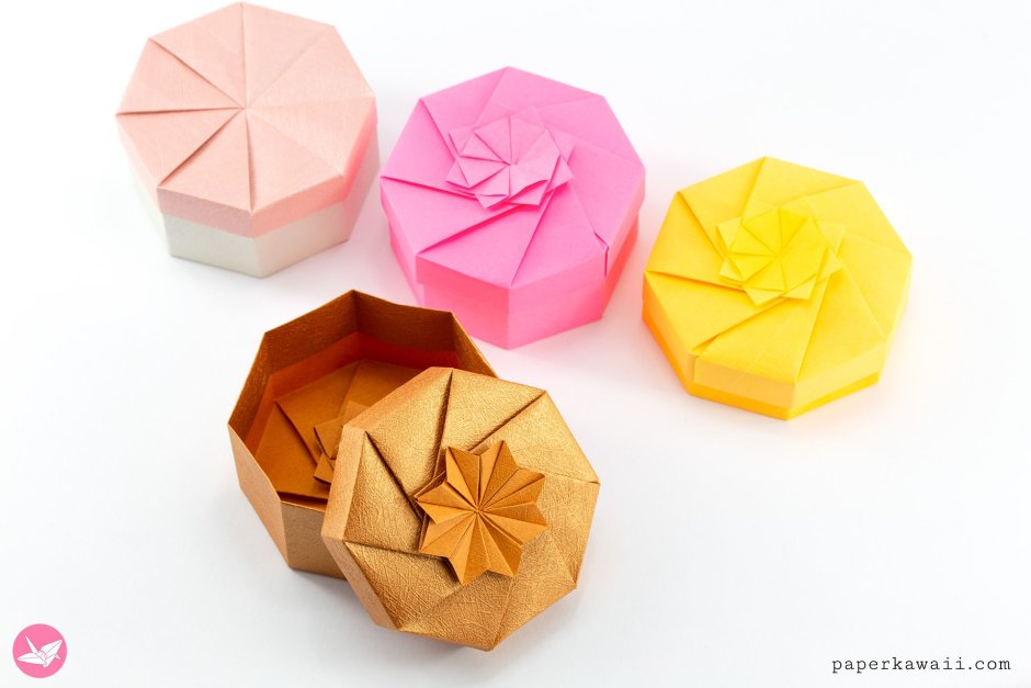 Подарочная коробка оригами