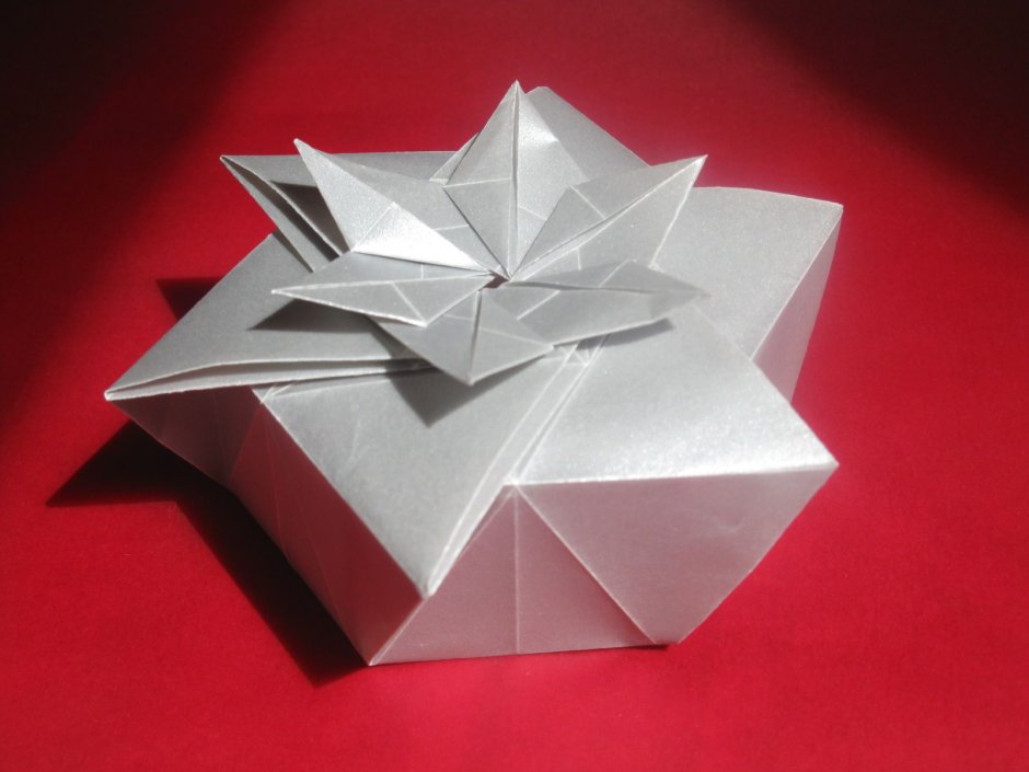 Оригами подарок плоский