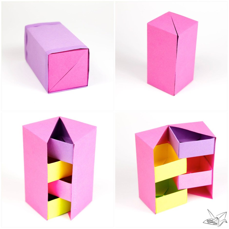 Оригами коробки открываются