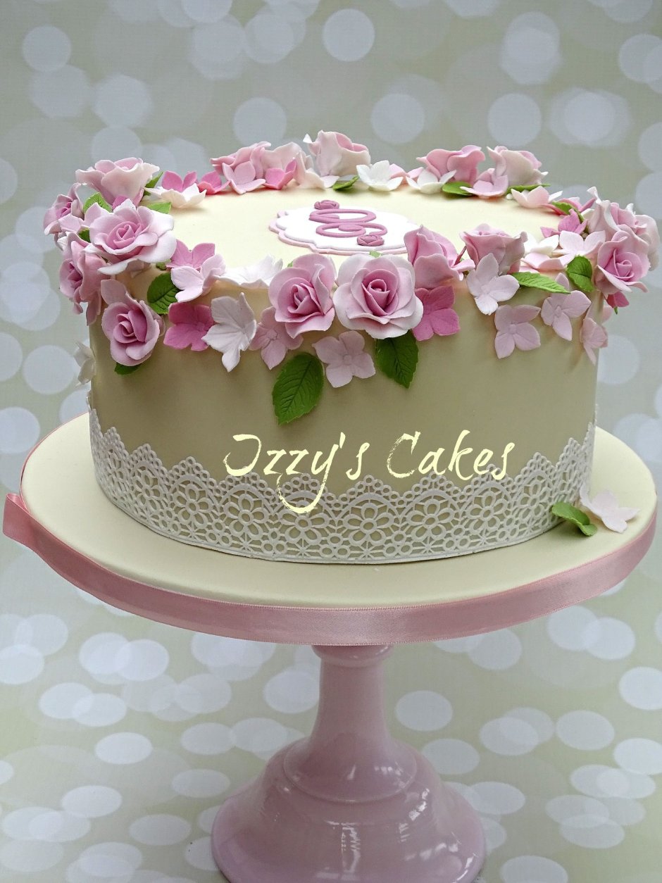Цветочный торт с днём рождения