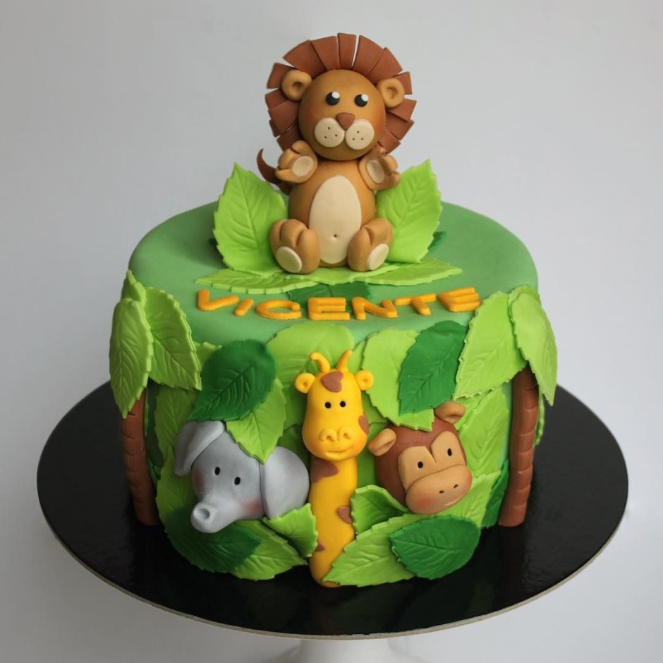 Торт в стиле джунгли
