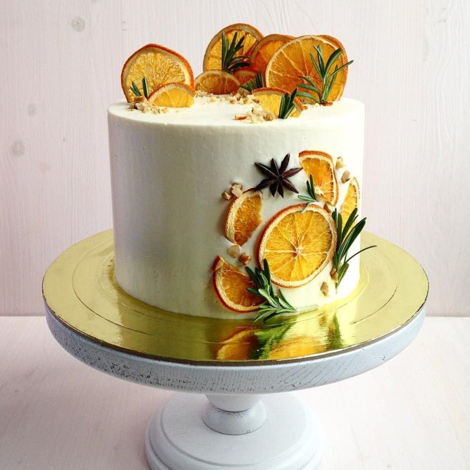 Кукрашение торта апельсин