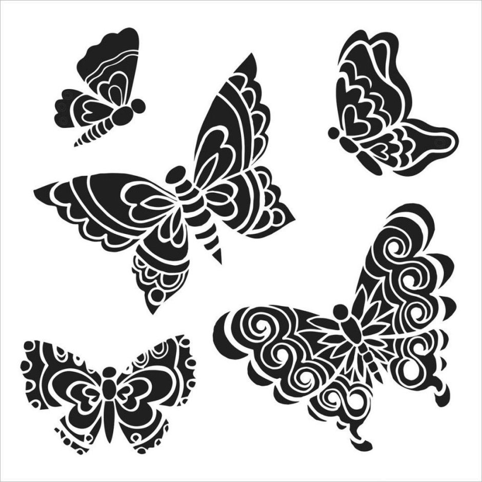 Бабочки для распечатки цветные