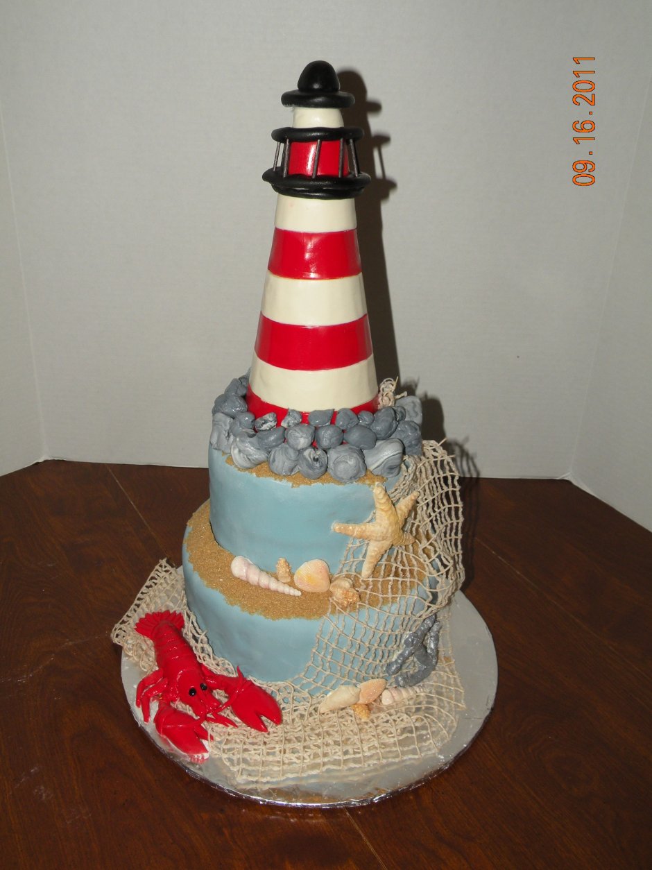 Торт в виде маяка
