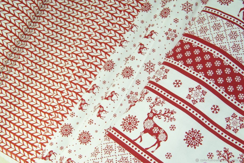 Полотенце новогоднее, размер рогожка Снегири, 45х60см, 150г/м, 100% хлопок