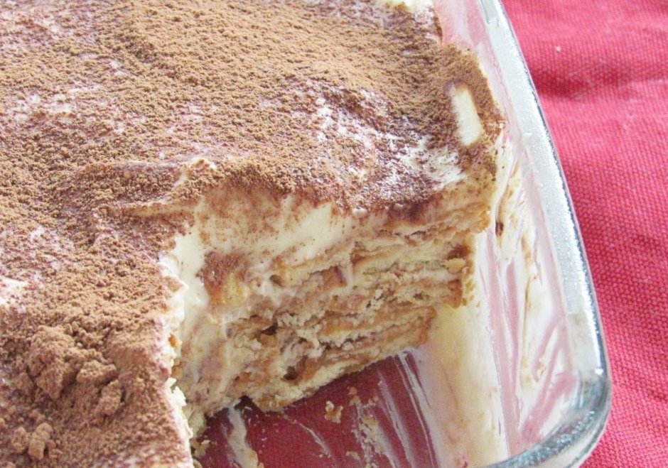 Тортик с печеньем без выпечки