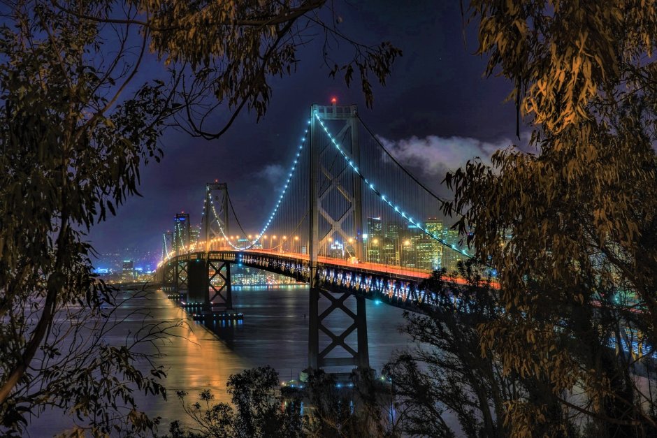 Мост Сан Франциско ночью