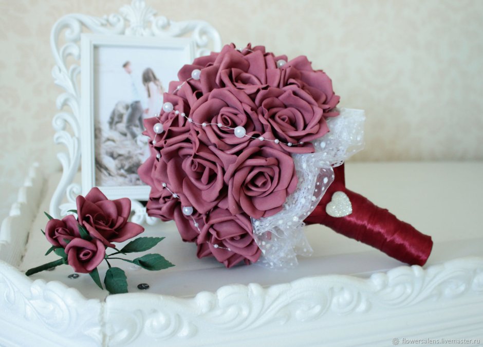 Свадебный букет с лилиями