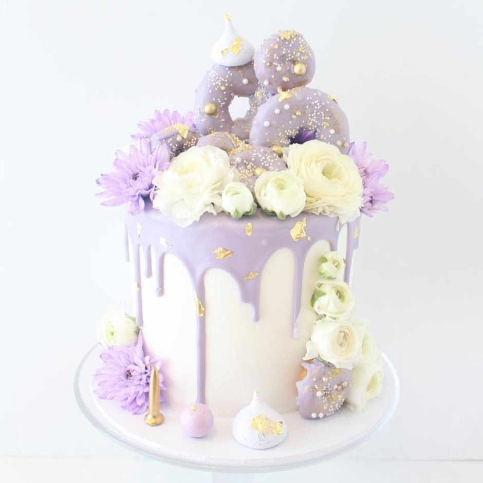 Торт фиолетовый детский
