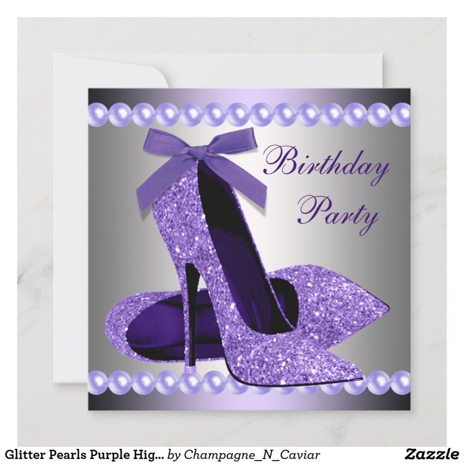 День рождения туфли фиолетовые