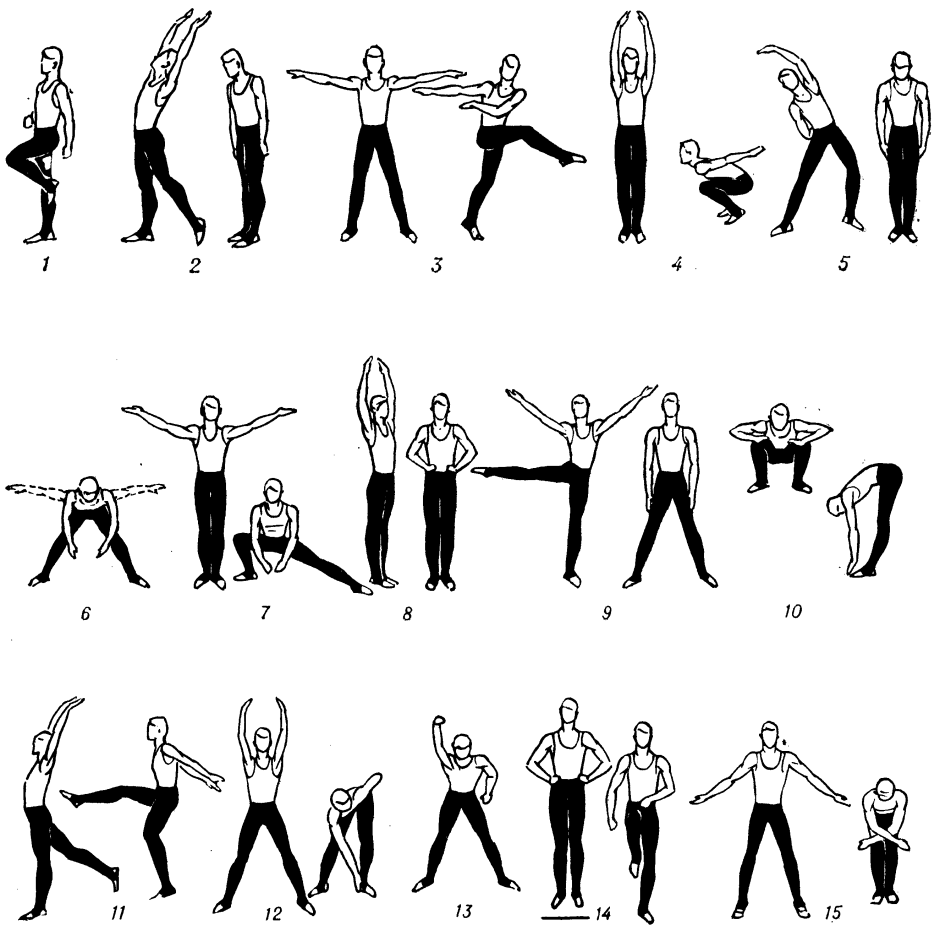 Комплекс упражнений гимнастики из 10 упражнений