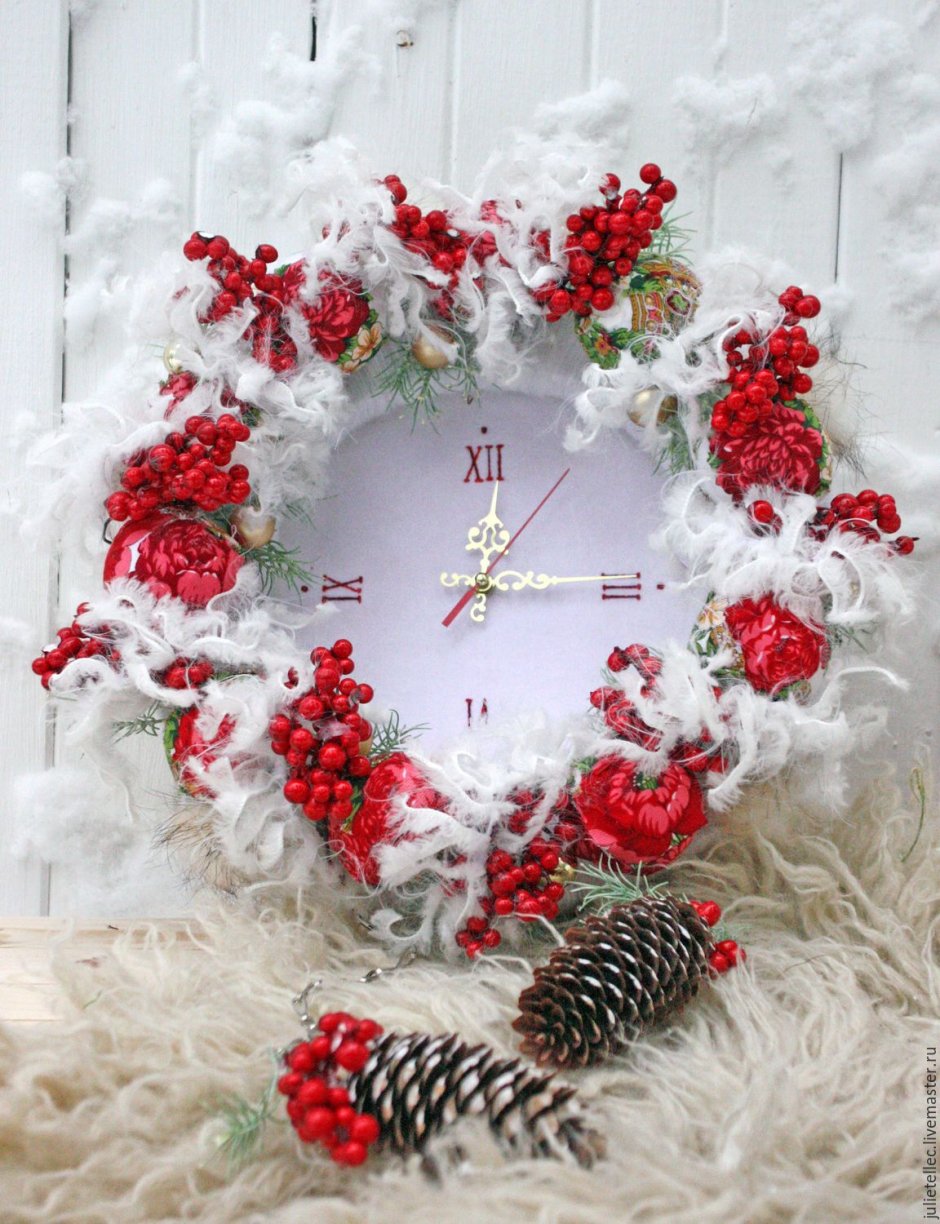 Часы настенные новогодние
