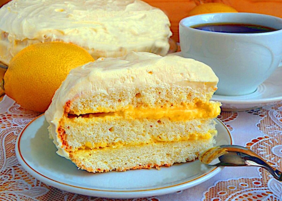 Декор лимонного торта