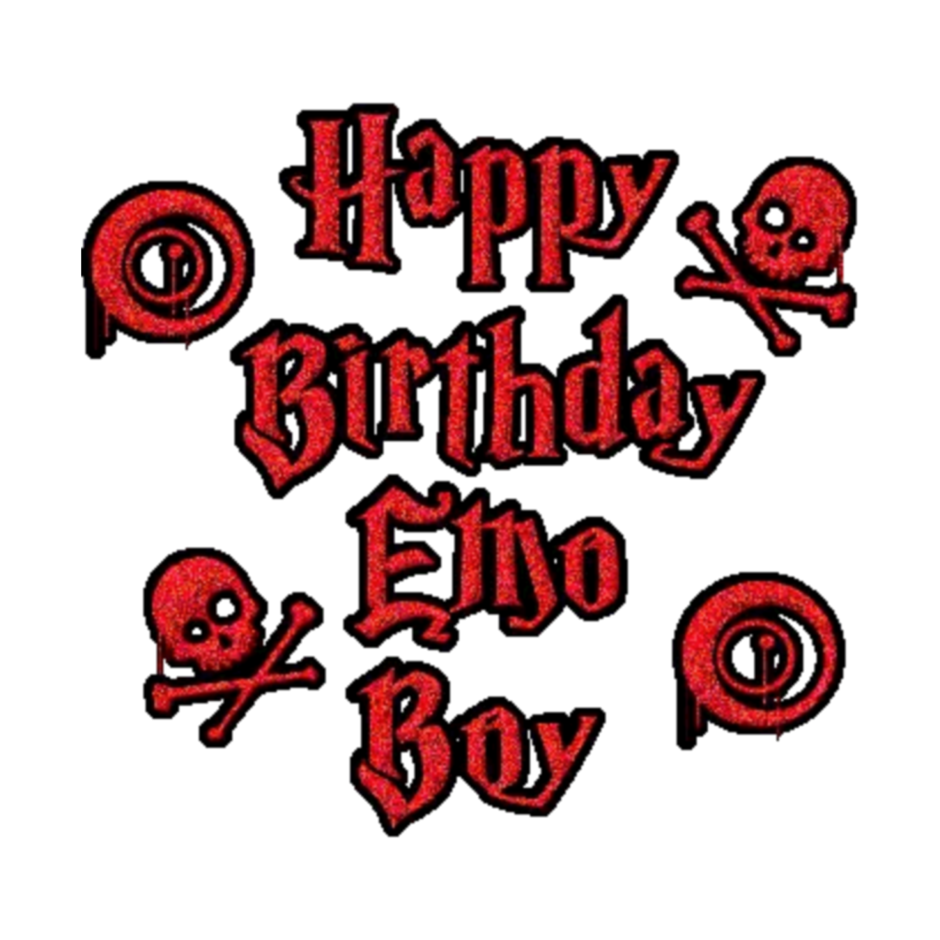 Эмо открытка с днем рождения