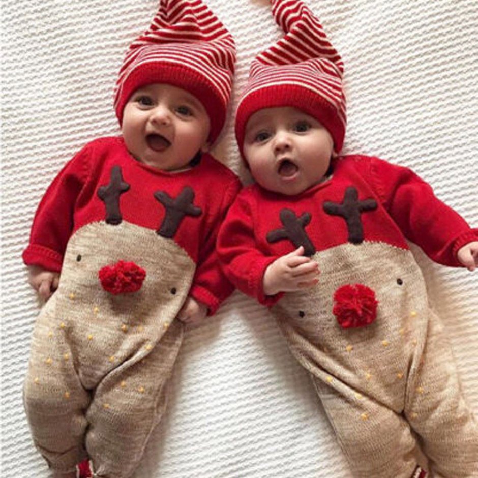 Новогодняя одежда для младенцев