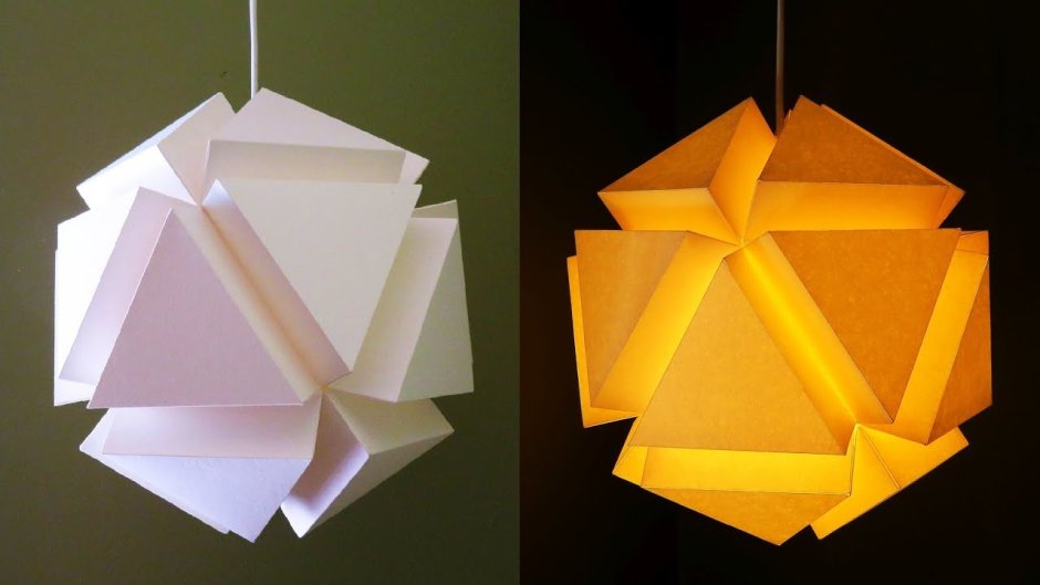 Бумажный фонарик оригами