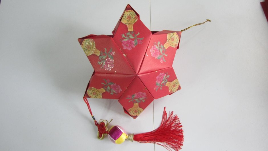 Фонарики оригами на новый год
